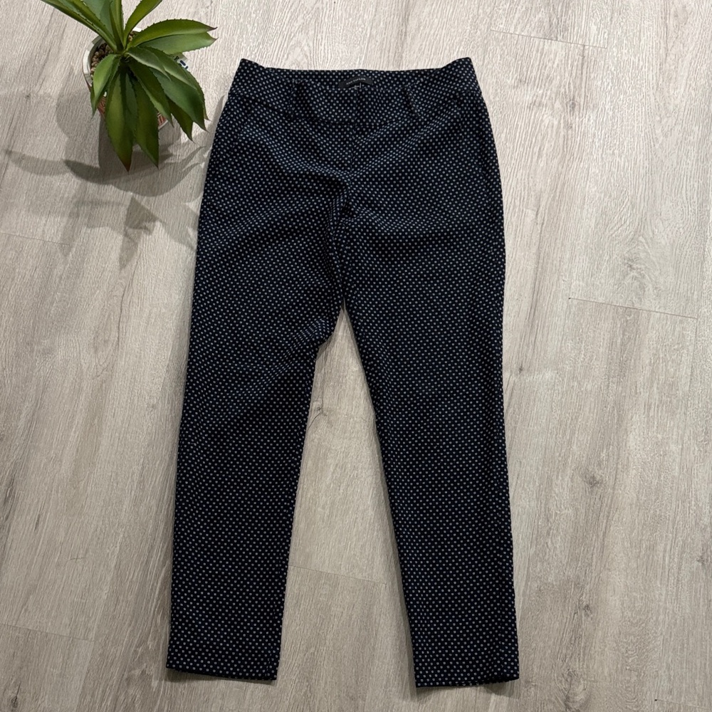 Ann Taylor Men's Navy and White Patterned Dress Pants